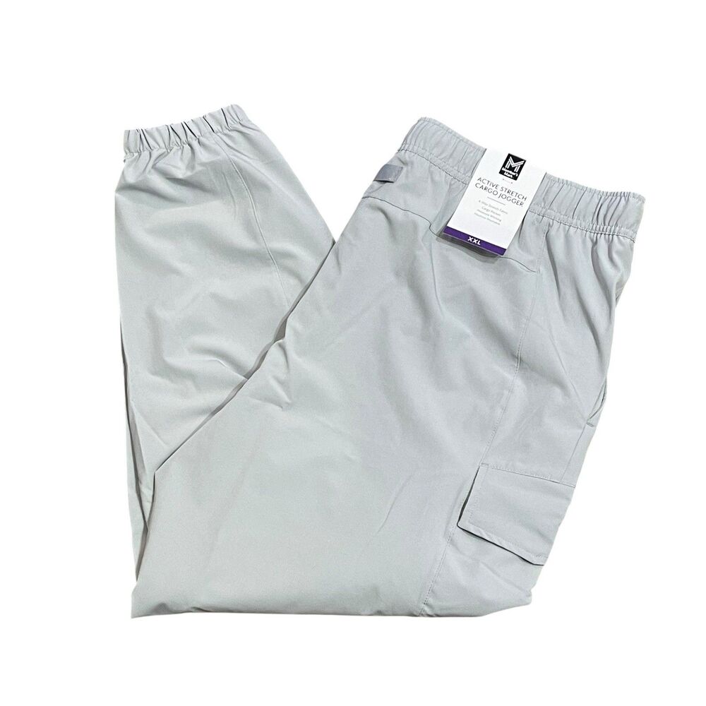Member's Mark Men's Active Cargo Stretch Jogger Size XXL Light Gray NWT